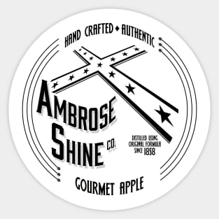 Ambrose Shine Co Logo (White) Sticker